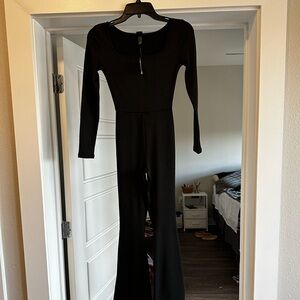 Black ribbed, flare leg jumpsuit/romper, Wild Fable, XS, NWT